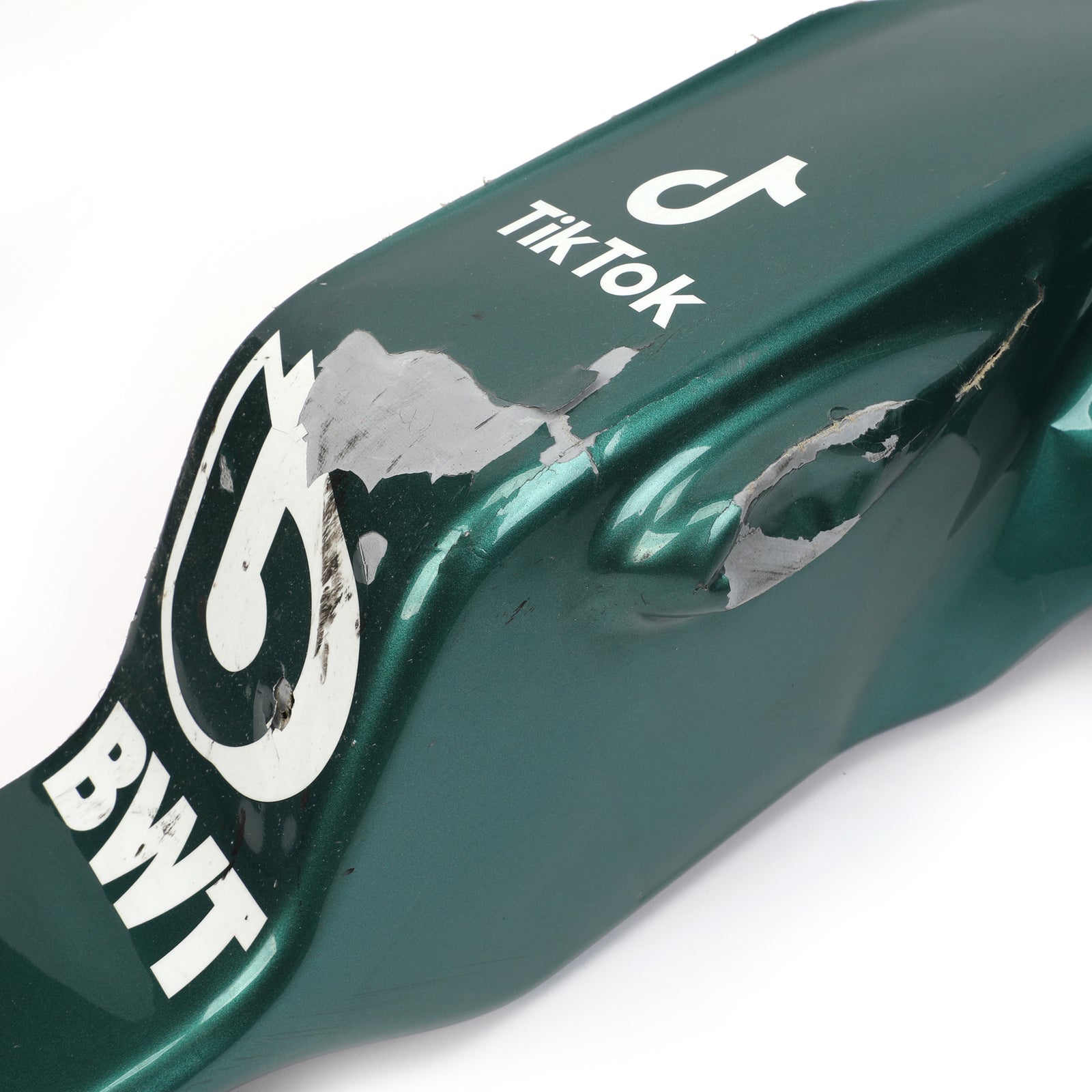 Auction LOT 057 - Lance Stroll 2021 Aston Martin Aramco F1 ® Team Headrest Bonded Assembly