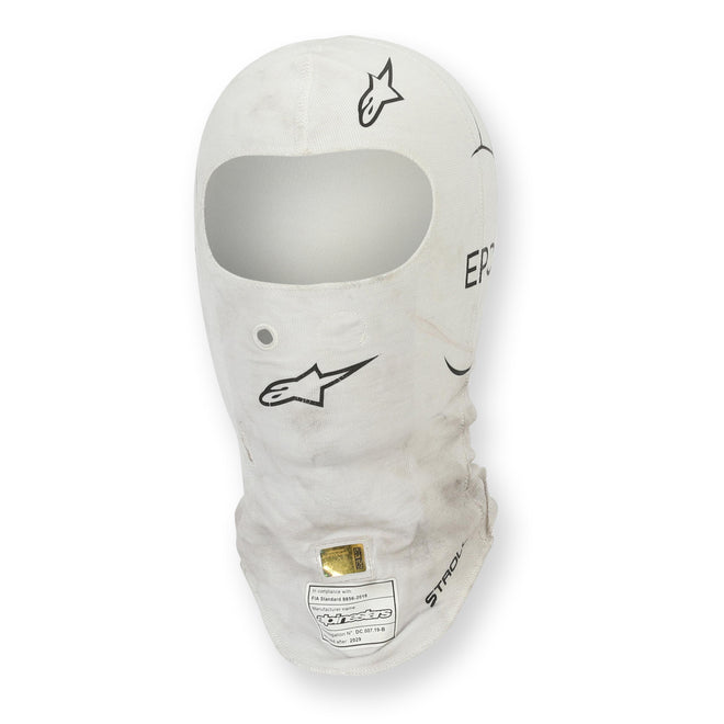 LOT 716 - Lance Stroll Un-Signed Grand Prix Used 2023 Aston Martin Formula One Team Balaclava