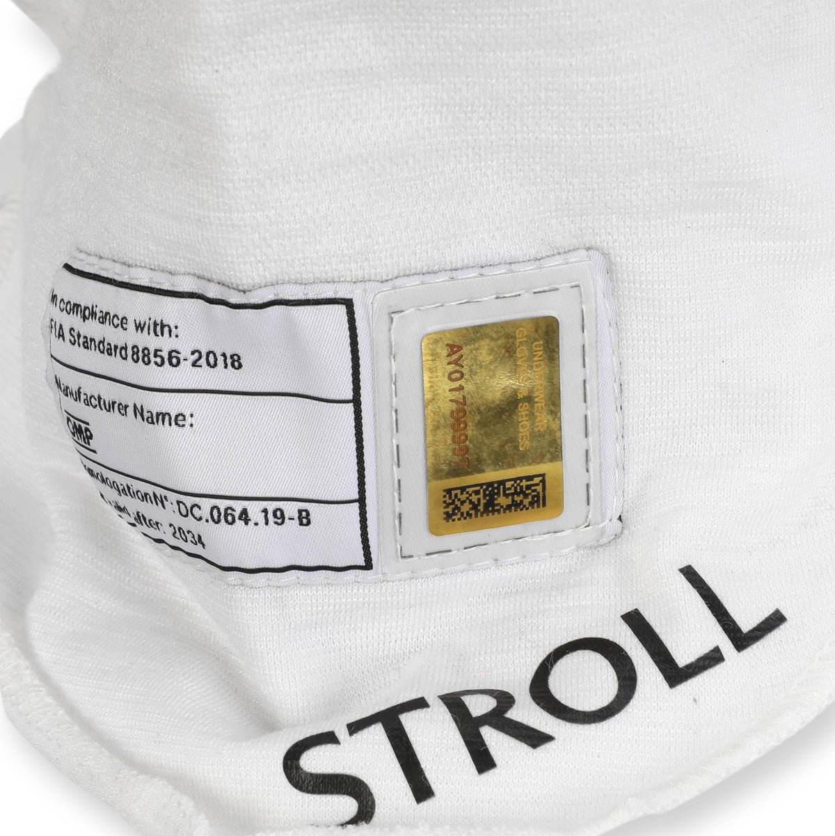 Lance Stroll 2024 Aston Martin F1® Team signed balaclava from the Bahrain Grand Prix, authentic Formula 1 collector piece with genuine signature
