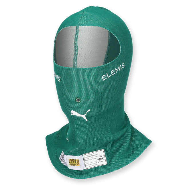Auction LOT 095 - Lance Stroll 2025 Aston Martin Aramco F1 Team Race Spec Balaclava