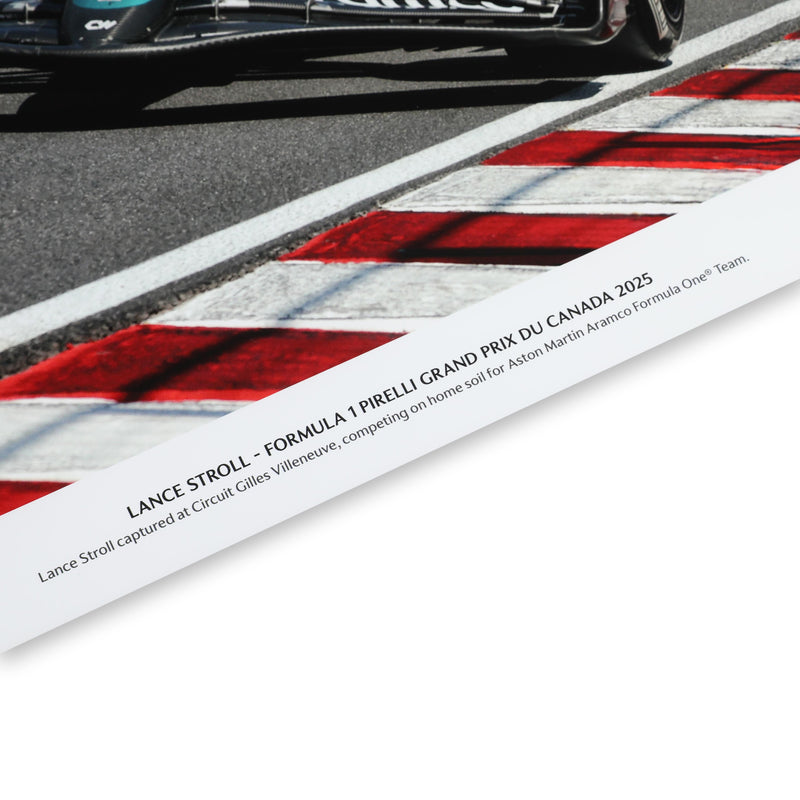 Lance Stroll 2025 Aston Martin Aramco Signed Print - Canadian GP