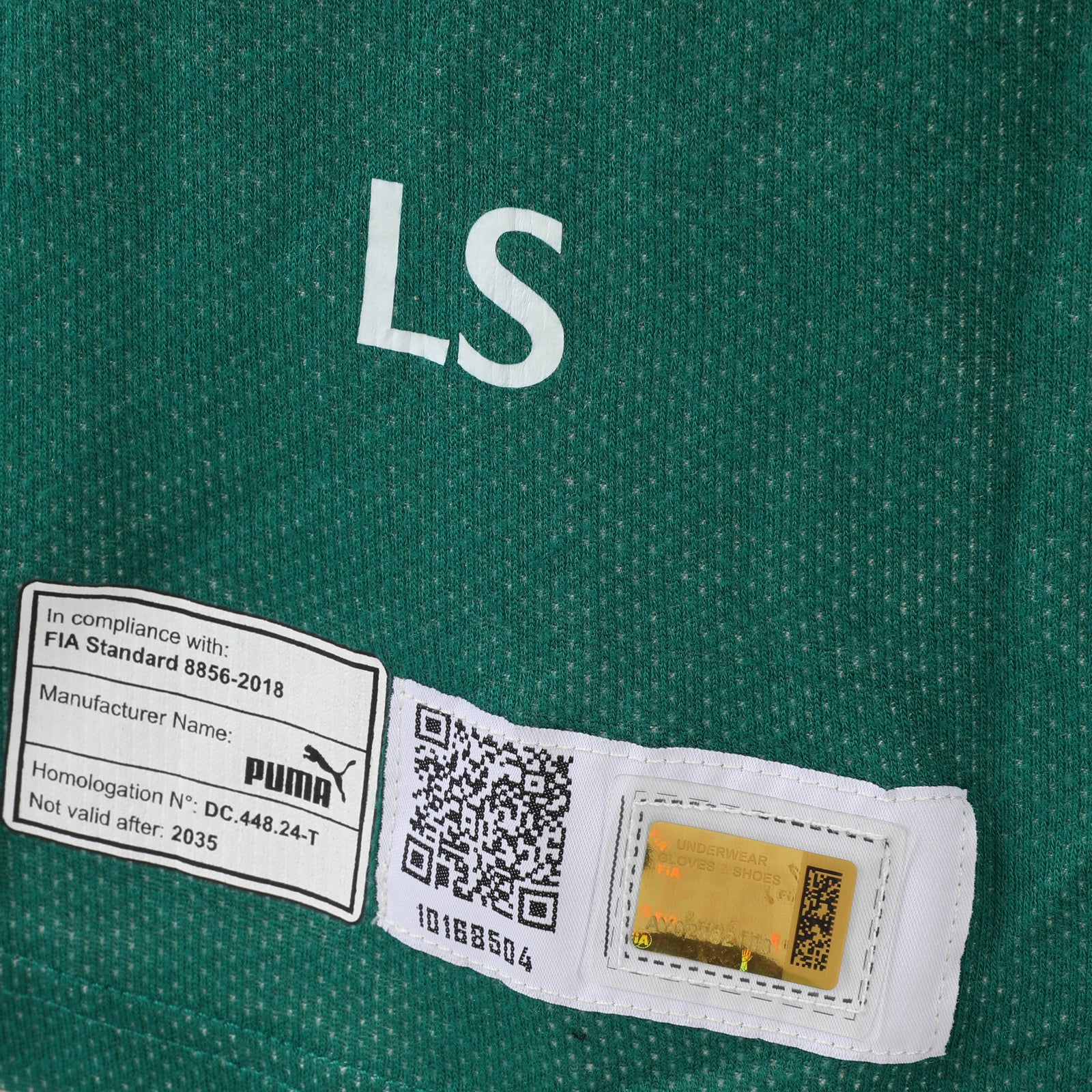 Lance Stroll 2025 Aston Martin Aramco Formula One Team race Nomex from the Formula 1 season