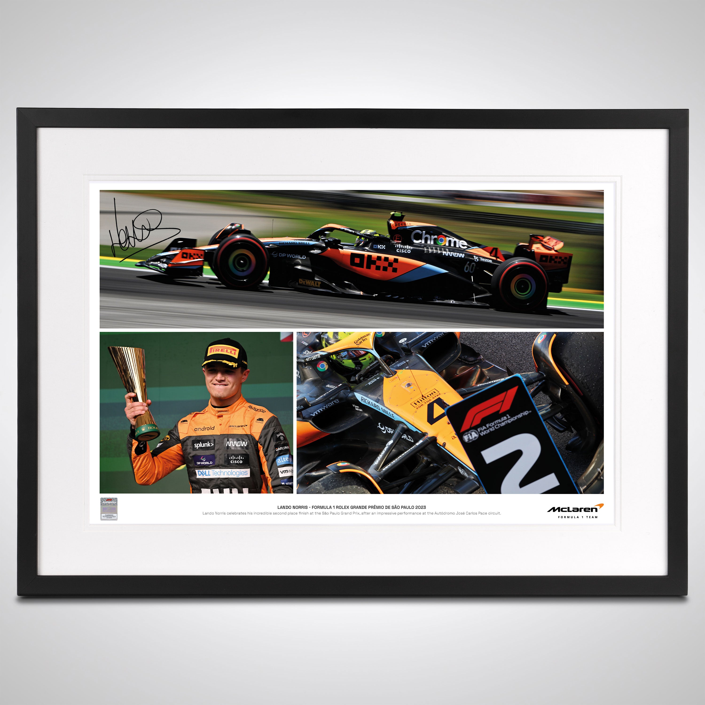 Limited Edition Lando Norris 2023 Signed Photo Collage – São Paulo GP