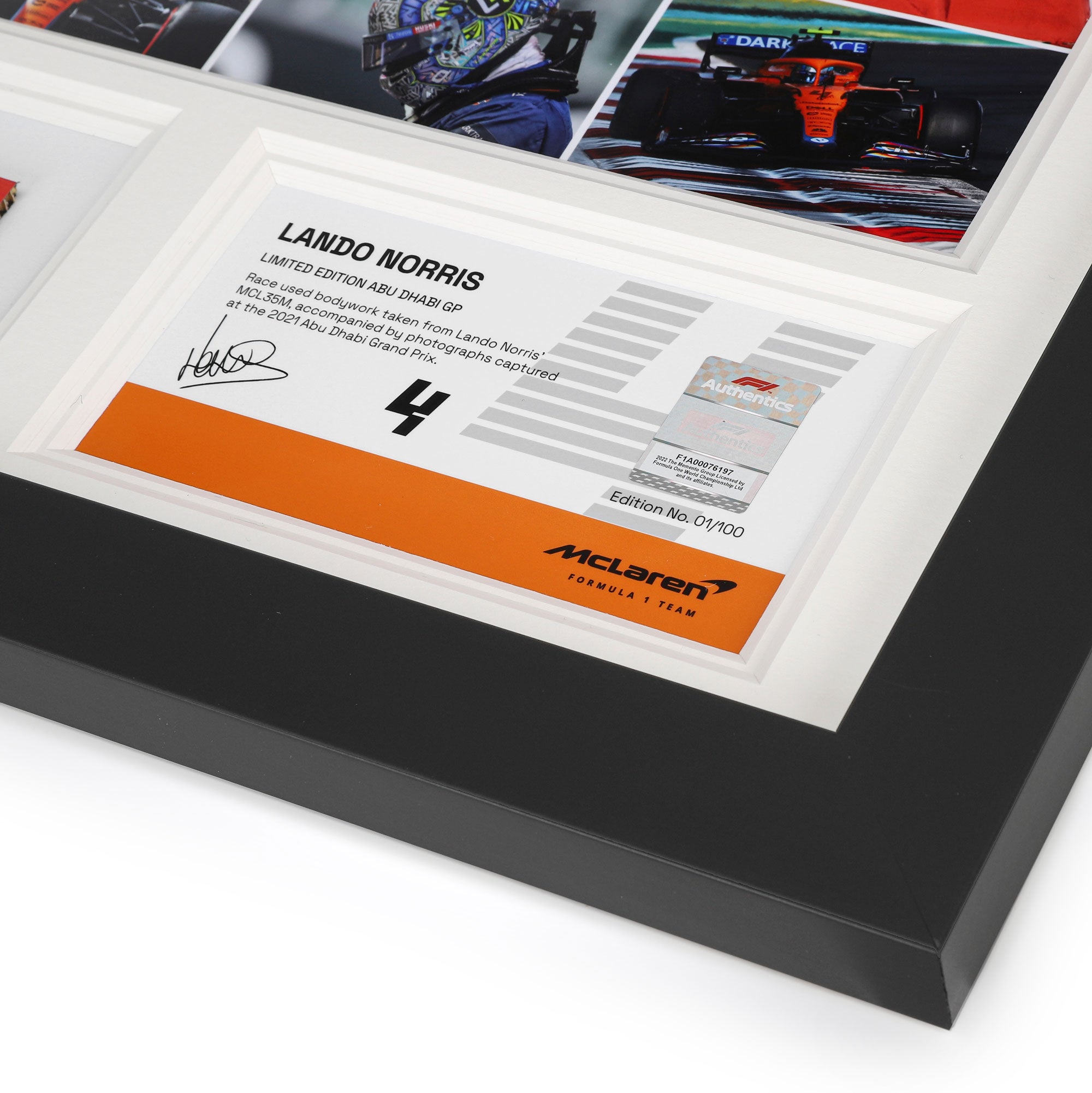 Limited Edition Lando Norris 2021 Bodywork & Photo Collage – Abu Dhabi GP