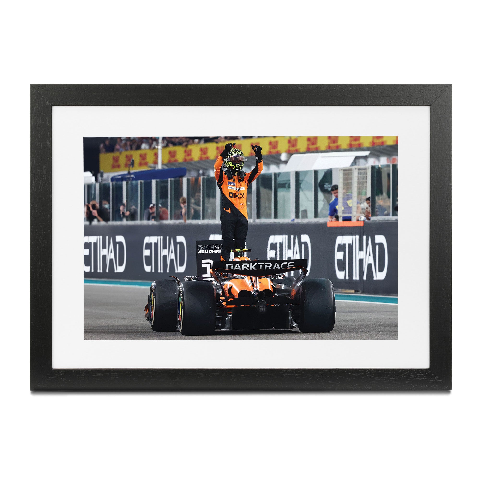 Lando Norris 2024 McLaren F1 Team Frame Print - Abu Dhabi GP