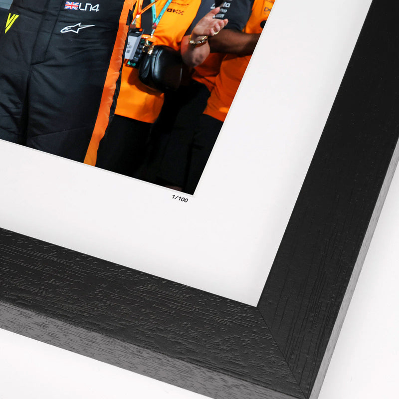 Lando Norris 2025 Driver World Champion Framed Photo - Team Celebration