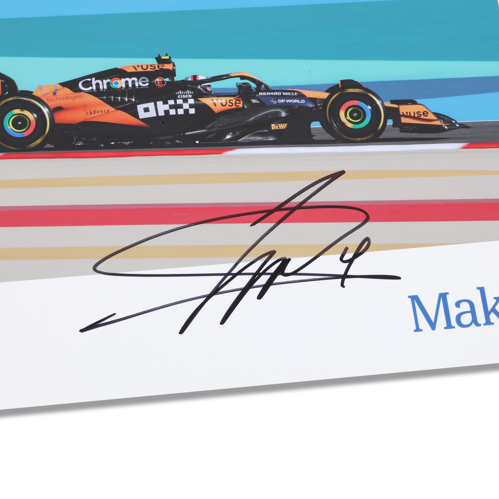 LOT 564 - Lando Norris 2024 McLaren Signed Poster - Make-A-Wish