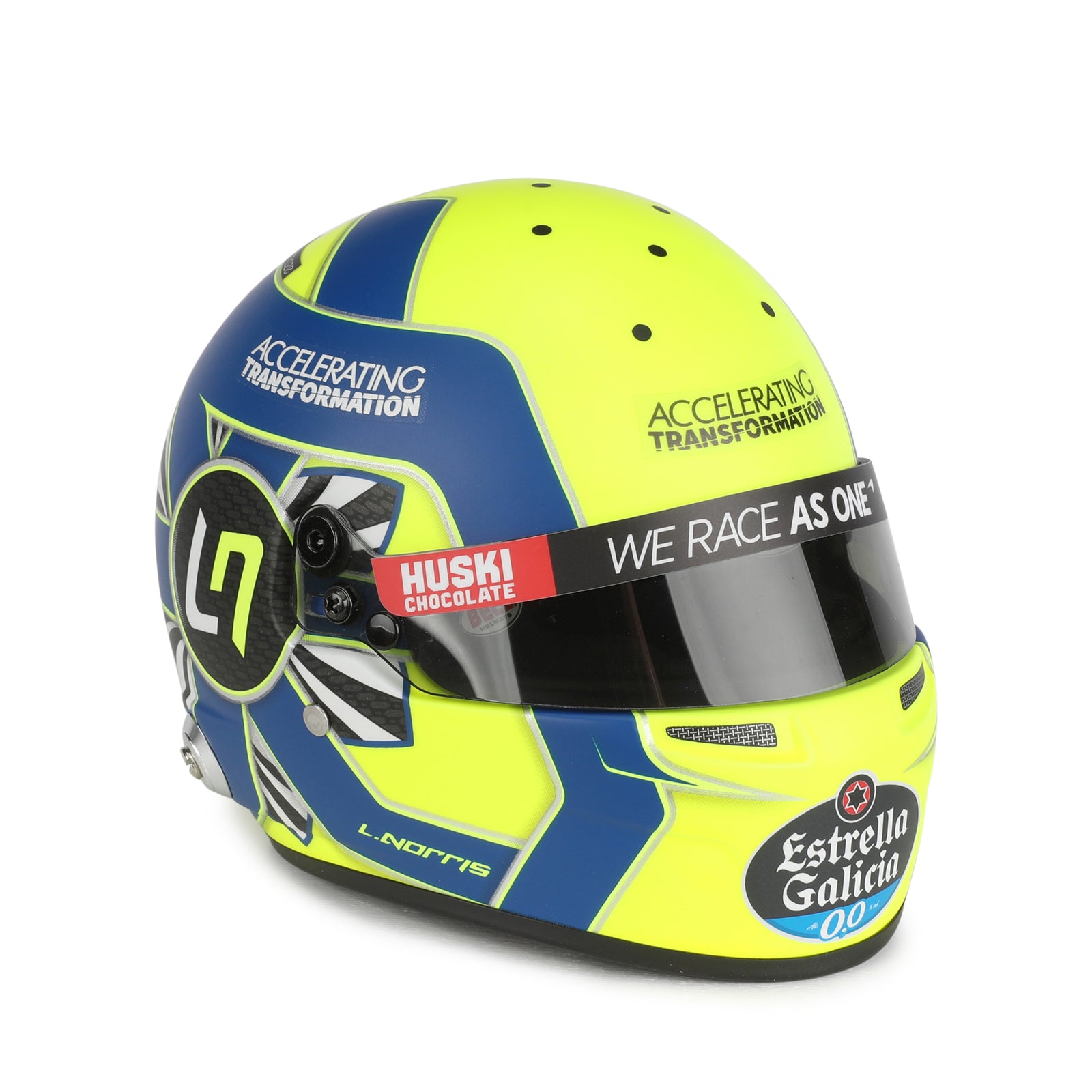 LOT 602 - Lando Norris 2020 1:2 Signed Mini Helmet