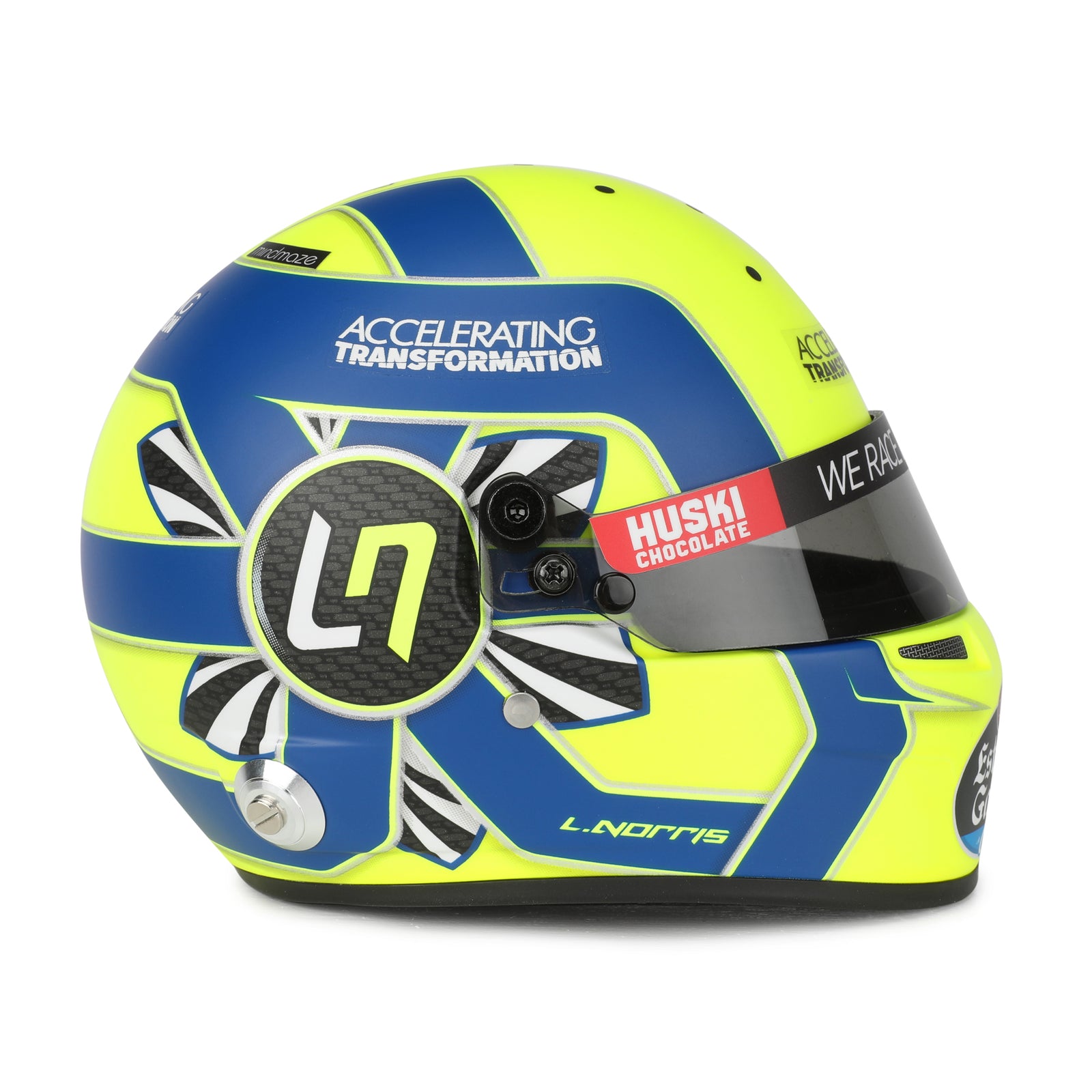 LOT 602 - Lando Norris 2020 1:2 Signed Mini Helmet