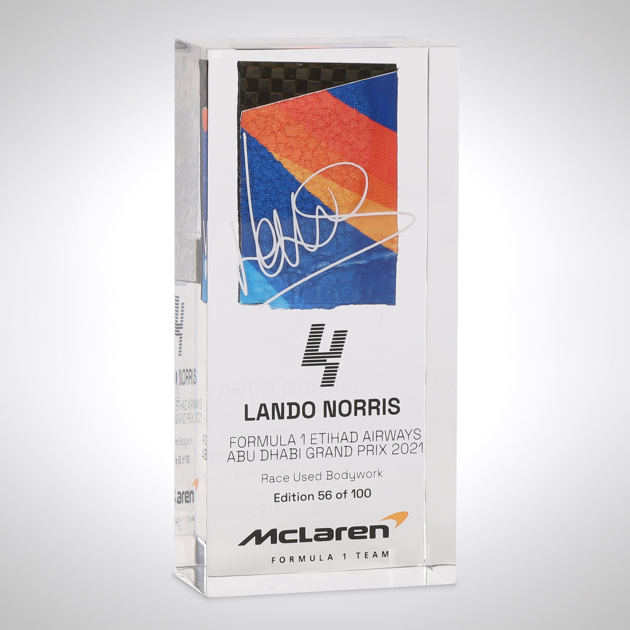 Limited-Edition Lando Norris 2021 Bodywork in Acrylic – Abu Dhabi GP