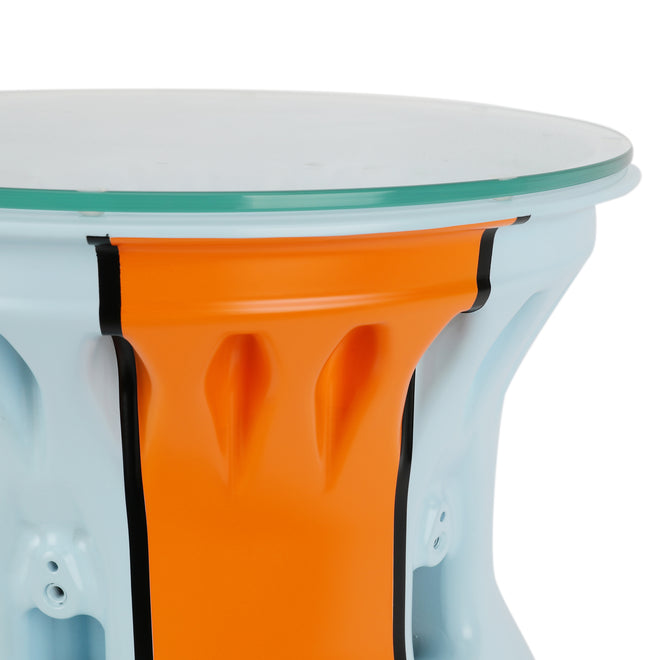 Authentic Formula One® McLaren Gulf livery rear wheel rim table