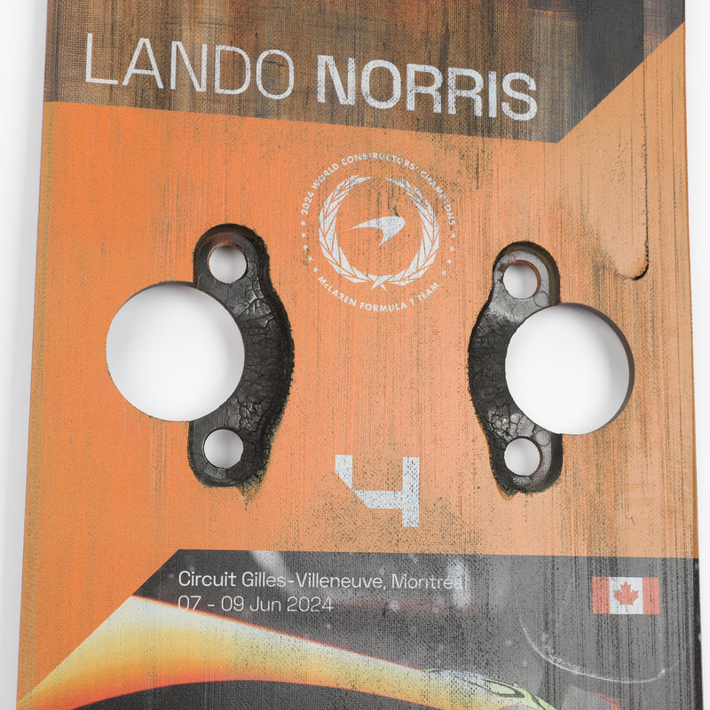 Lando Norris 2024 McLaren Formula One Team Grand Prix Used Front Skid Plank Wall Art - Canadian