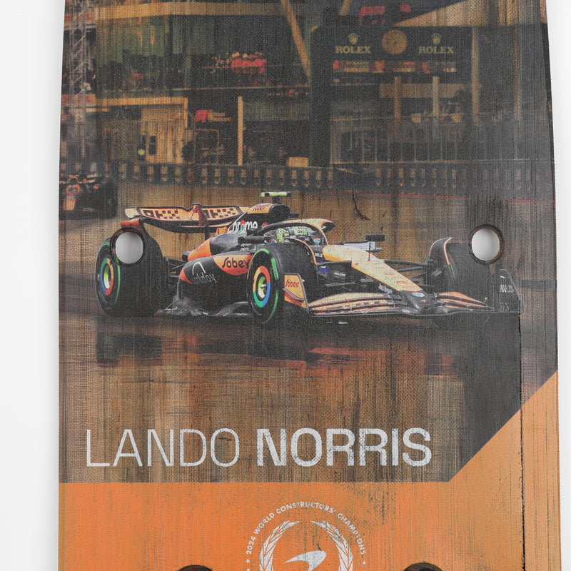 Lando Norris 2024 McLaren Formula One Team Grand Prix Used Front Skid Plank Wall Art - Canadian