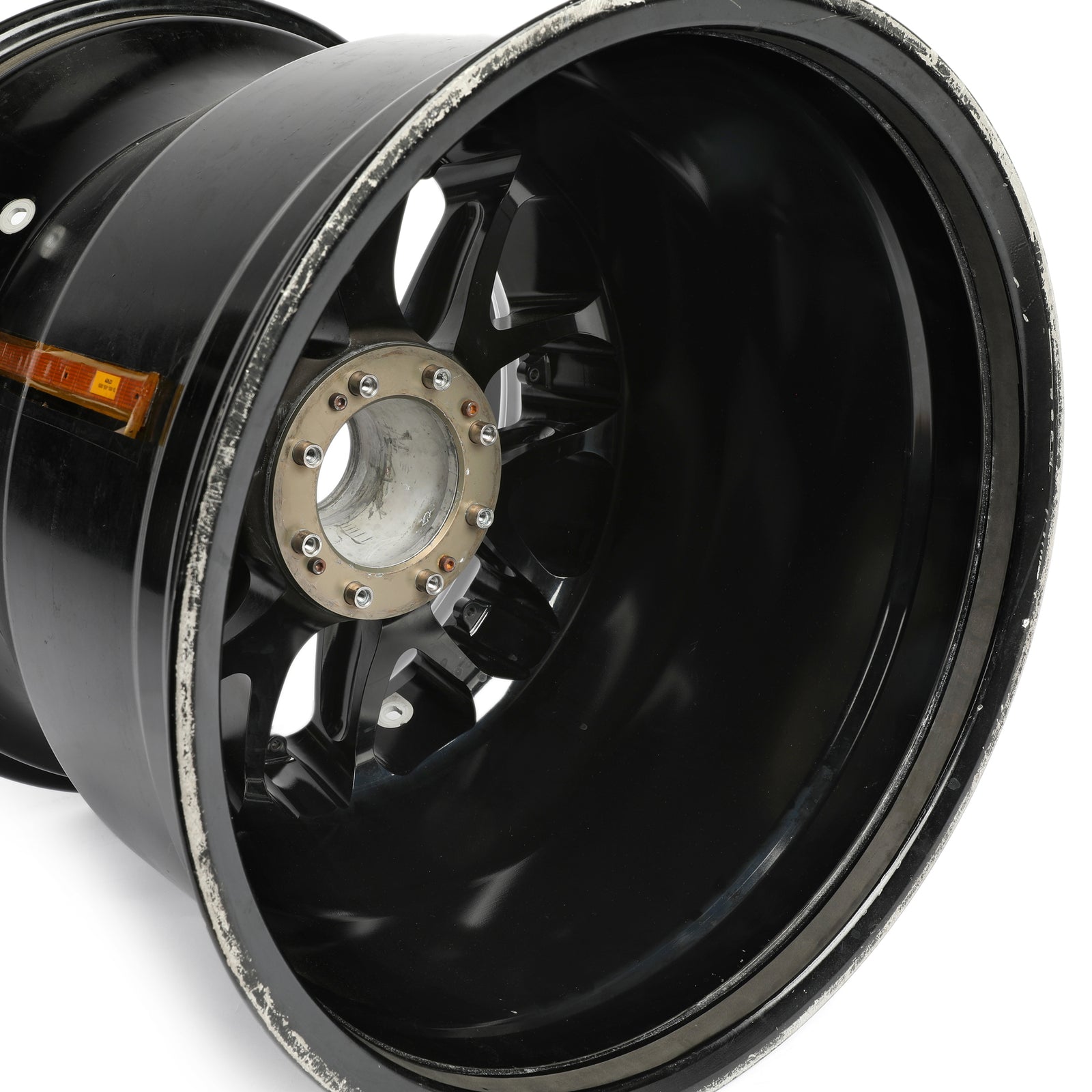Auction LOT 037 - Lando Norris 2024 Qualifying Used McLaren Formula 1 Team Rear Wheel Rim Table - Miami GP - CFP54