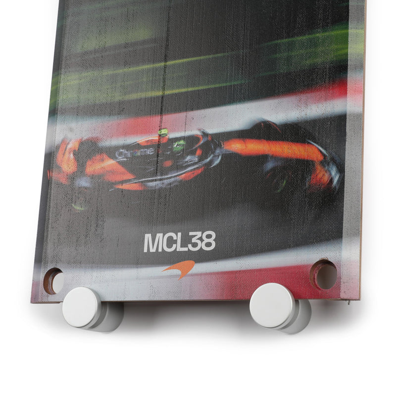 Lando Norris 2024 McLaren Formula One Team Grand Prix Used Front Skid Plank Wall Art - Abu Dhabi