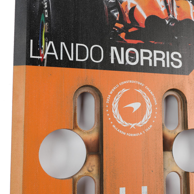 Lando Norris 2024 McLaren Formula One Team Grand Prix Used Front Skid Plank Wall Art - Abu Dhabi
