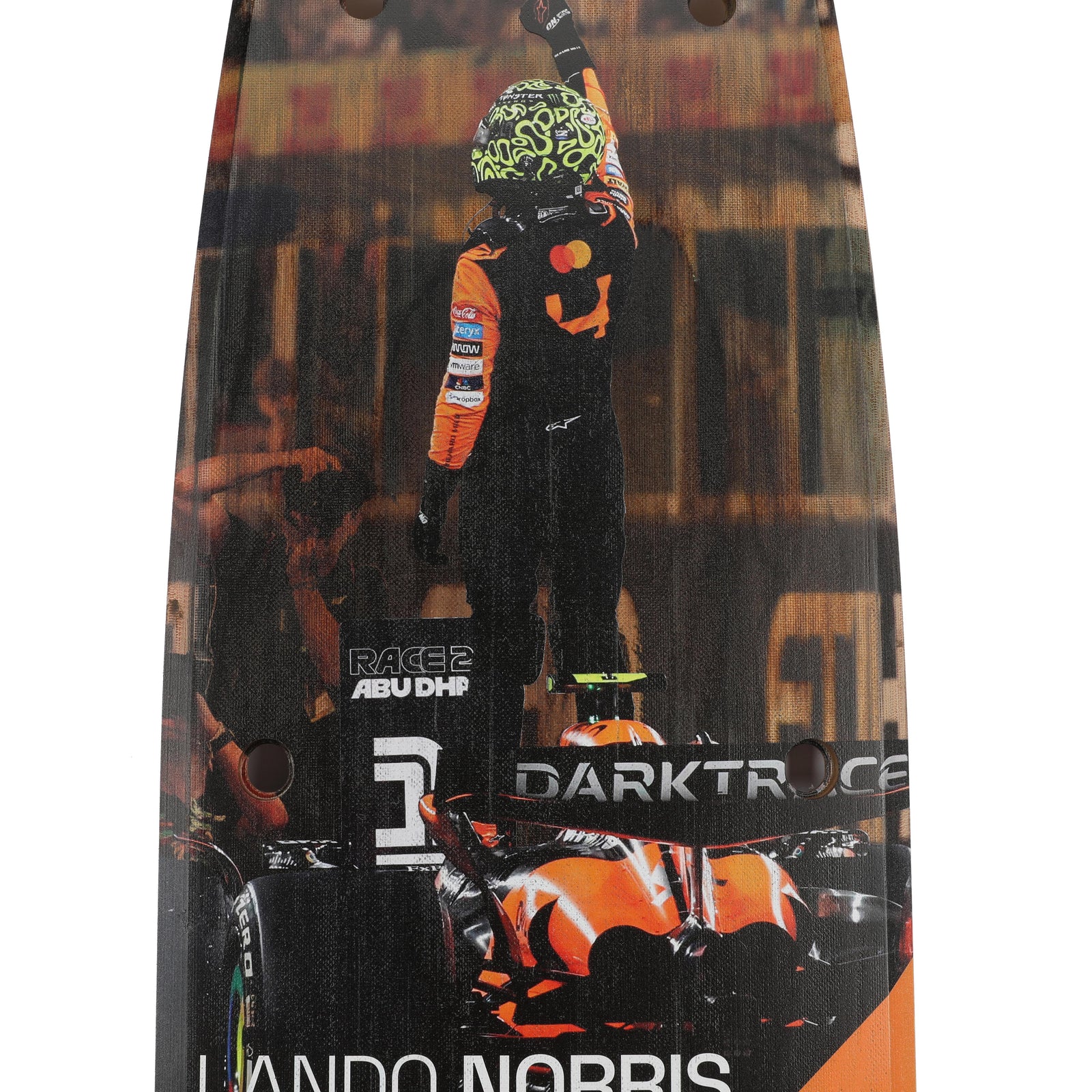 Lando Norris 2024 McLaren Formula One Team Grand Prix Used Front Skid Plank Wall Art - Abu Dhabi