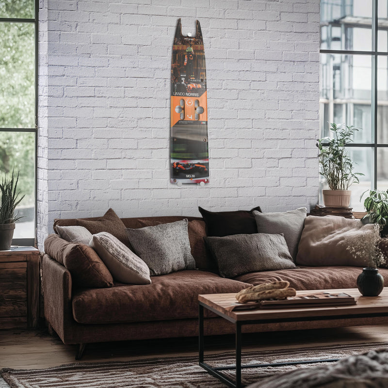 Lando Norris 2024 McLaren Formula One Team Grand Prix Used Front Skid Plank Wall Art - Abu Dhabi