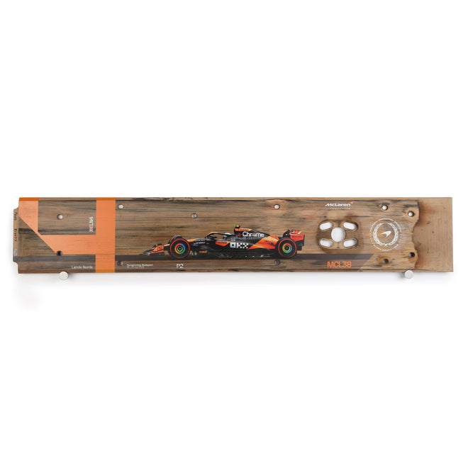 Lando Norris 2024 McLaren F1 Team Race Used Skid Plank Wall Art - Hungarian GP