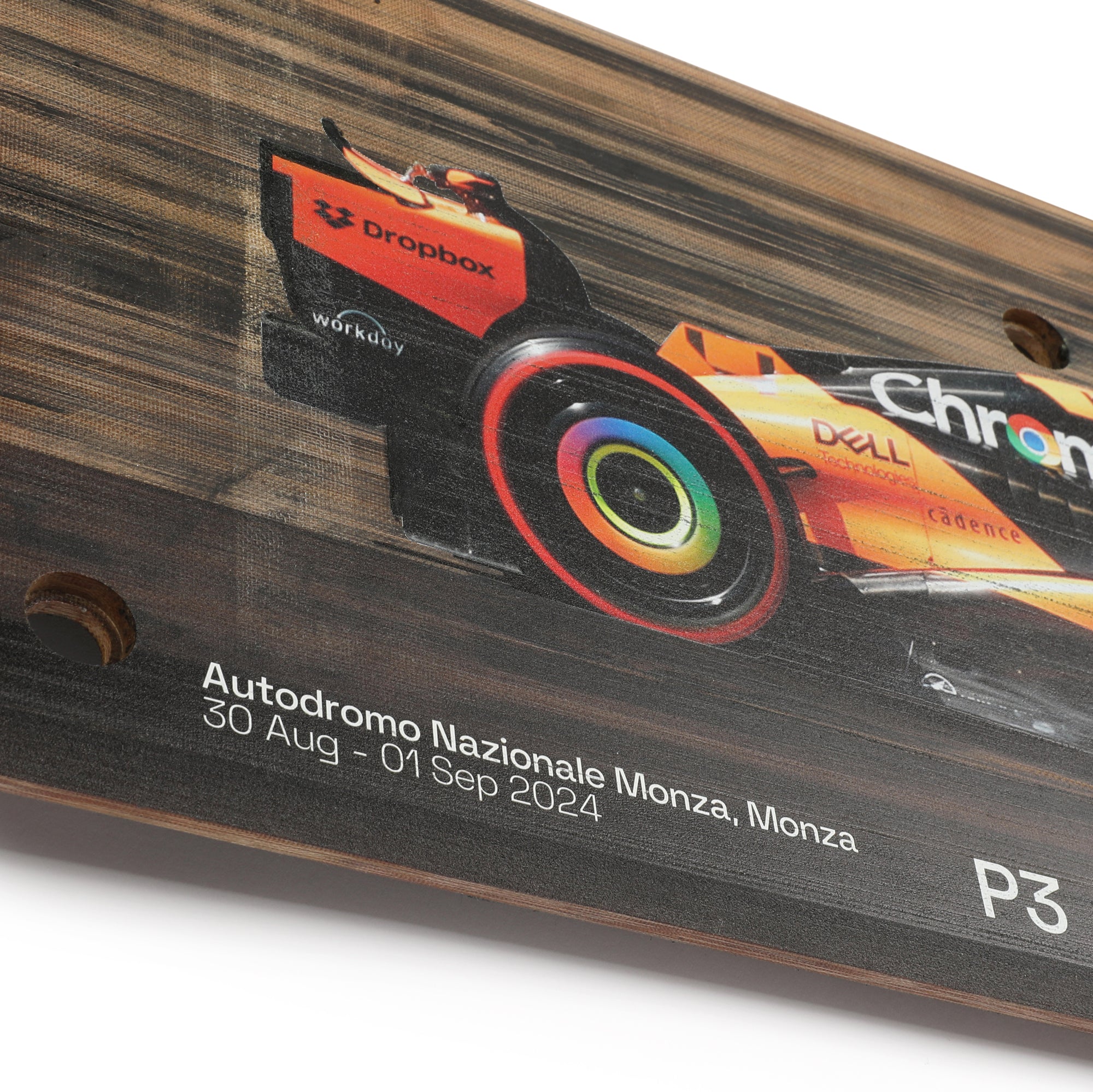 Lando Norris 2024 McLaren F1 Team Race Used Skid Plank Wall Art - Italian GP