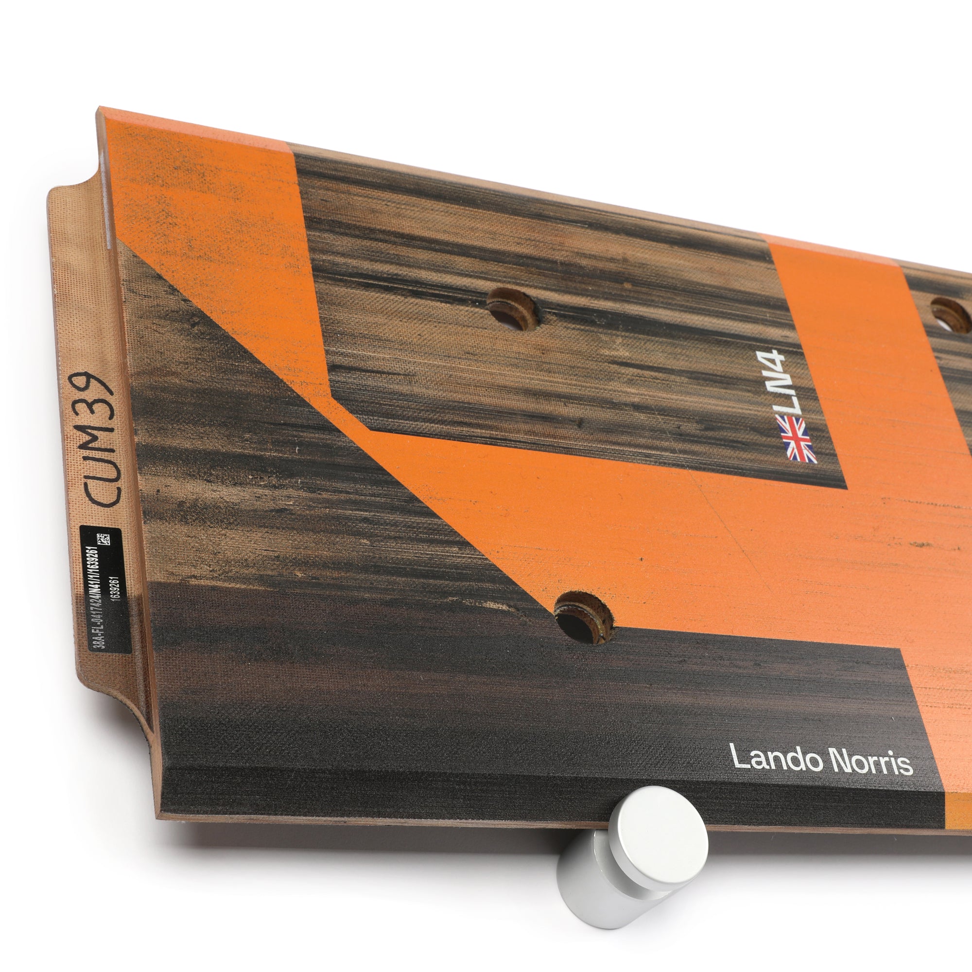 Lando Norris 2024 McLaren F1 Team Race Used Skid Plank Wall Art - Italian GP