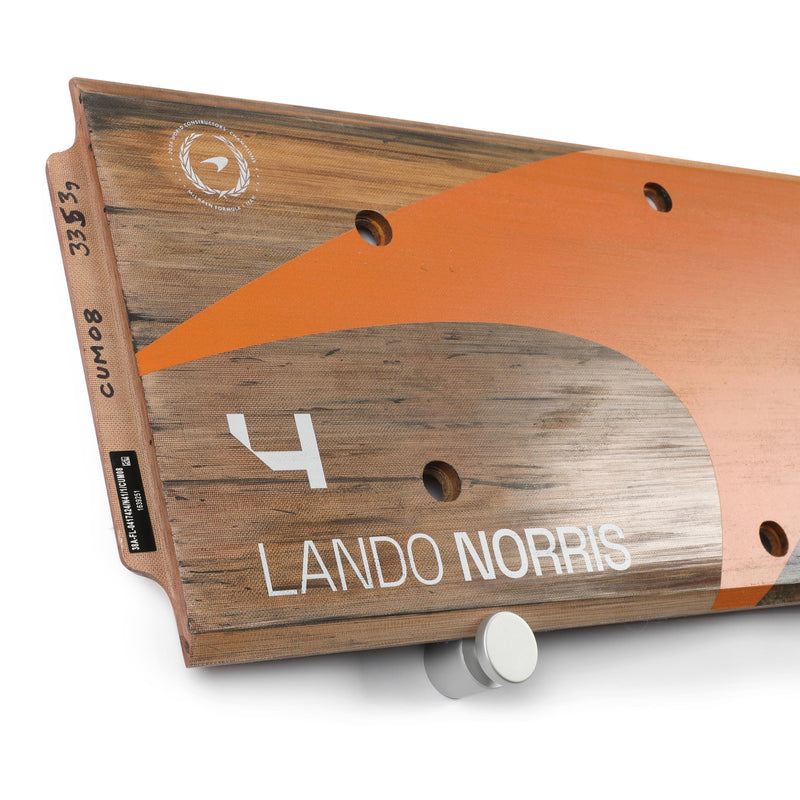 Lando Norris 2024 McLaren Formula One Team Grand Prix Used Rear Skid Plank Wall Art - Hungary