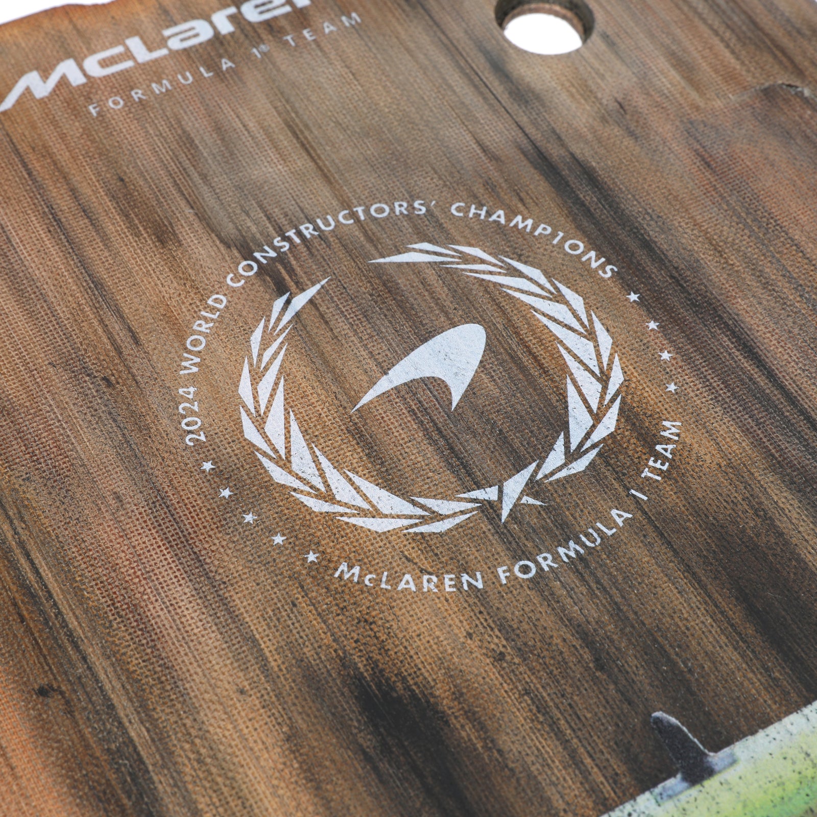 Lando Norris 2024 McLaren F1 Team Race Used Skid Plank Wall Art - British GP
