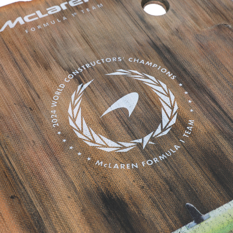 Lando Norris 2024 McLaren F1 Team Race Used Skid Plank Wall Art - British GP