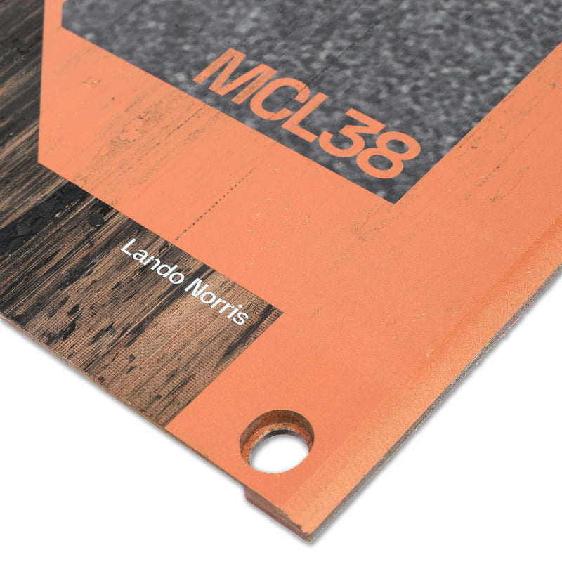Lando Norris 2024 McLaren F1 Team Race Used Skid Plank Wall Art - Dutch GP