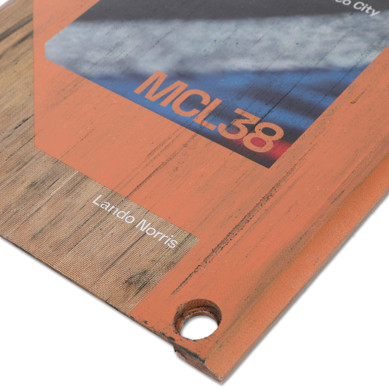 Lando Norris 2024 McLaren F1 Team Race Used Skid Plank Wall Art - Mexico City GP