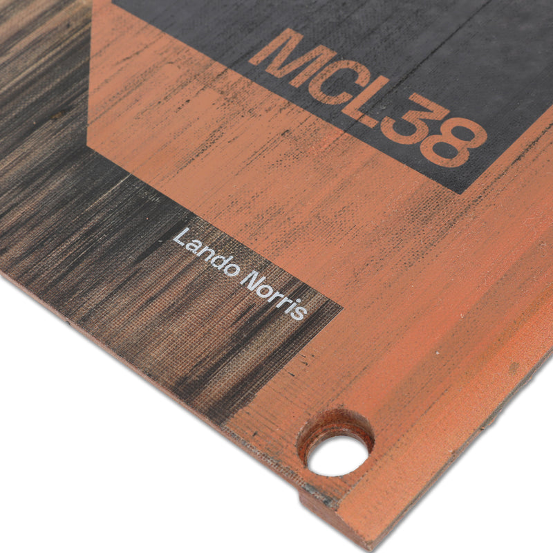 Lando Norris 2024 McLaren F1 Team Race Used Skid Plank Wall Art - Italian GP