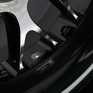 Lando Norris 2024 McLaren Formula 1 Team Singapore Grand Prix-used rear wheel rim table, collector furniture made from an authentic Formula 1 component