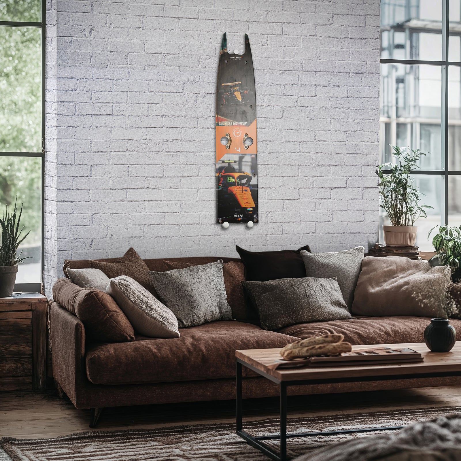 Lando Norris 2024 McLaren Formula One Team Grand Prix Used Front Skid Plank Wall Art - Miami GP