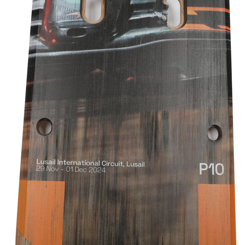 Lando Norris 2024 McLaren Formula One Team Race Used Front Skid Plank Wall Art - Qatar GP