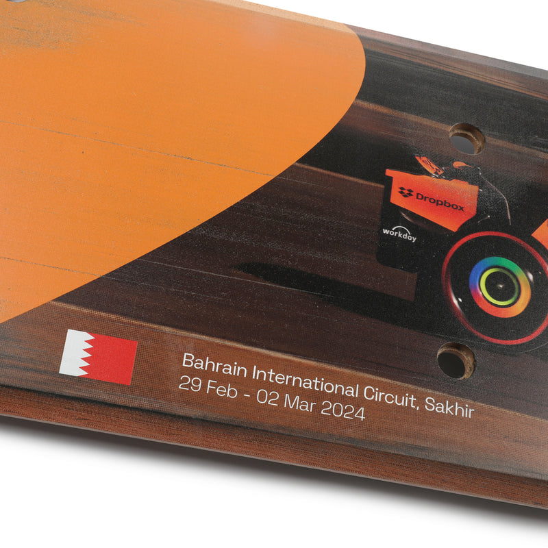 Lando Norris 2024 McLaren Formula One Team Grand Prix Used Rear Skid Plank Wall Art - Bahrain