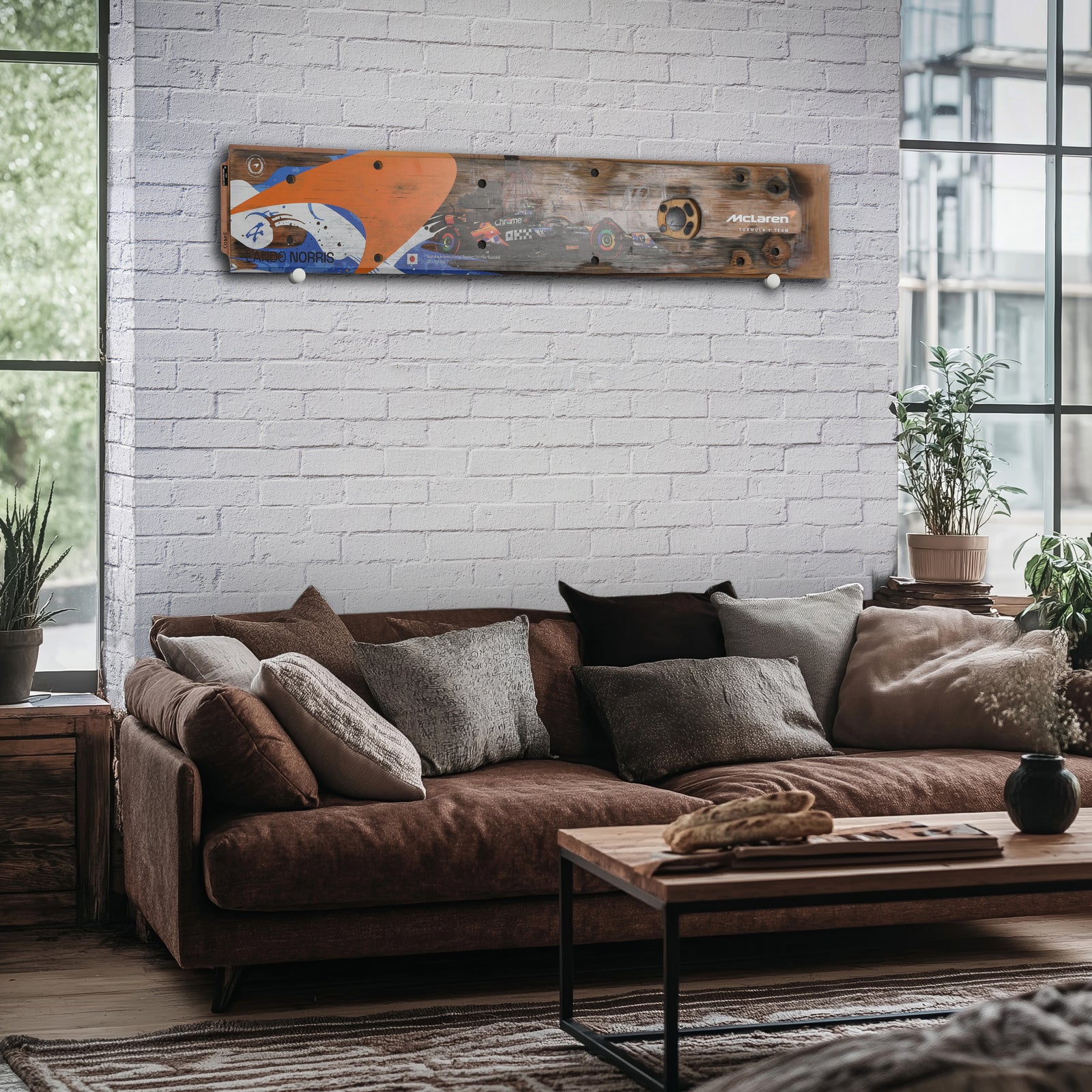 Lando Norris 2024 McLaren Formula One Team Grand Prix Used Rear Skid Plank Wall Art - Japanese GP