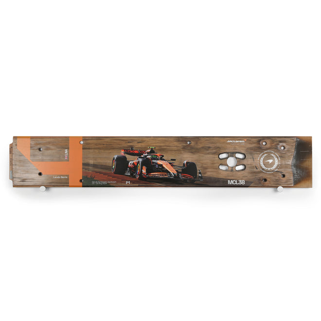 Lando Norris 2024 McLaren Race Used Rear Skid Plank Wall Art - Dutch GP