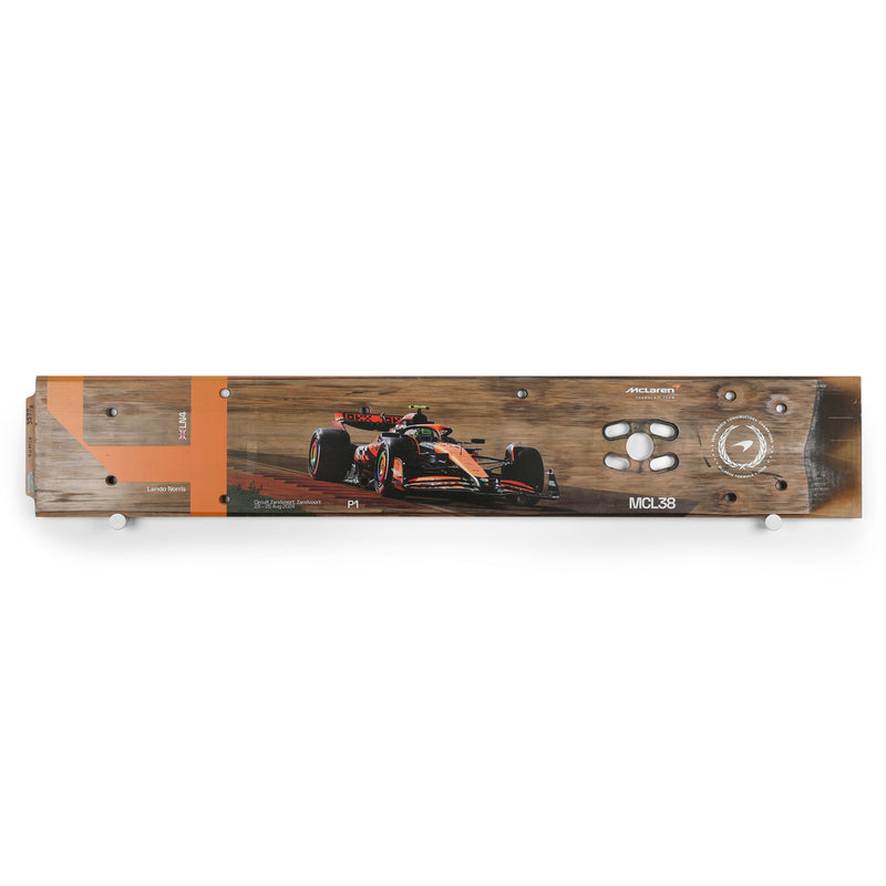Lando Norris 2024 McLaren Race Used Rear Skid Plank Wall Art - Dutch GP