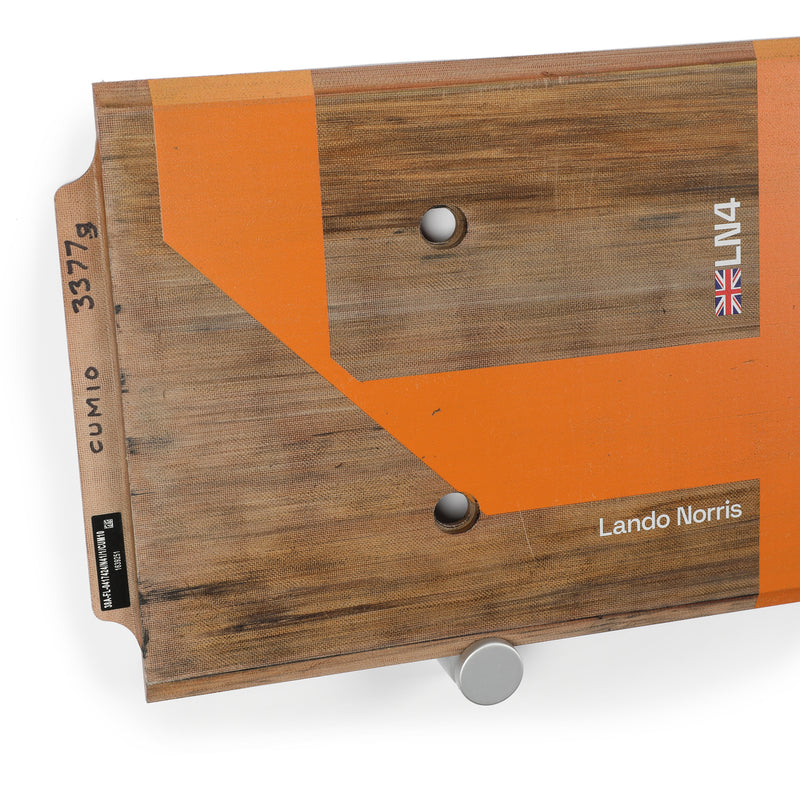 Lando Norris 2024 McLaren Race Used Rear Skid Plank Wall Art - Dutch GP