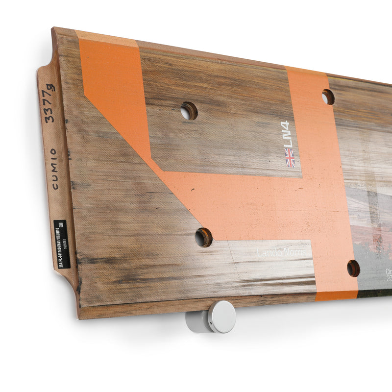 Lando Norris 2024 McLaren Race Used Rear Skid Plank Wall Art - Dutch GP
