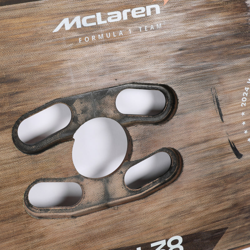 Lando Norris 2024 McLaren Race Used Rear Skid Plank Wall Art - Dutch GP