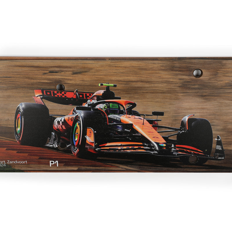 Lando Norris 2024 McLaren Race Used Rear Skid Plank Wall Art - Dutch GP
