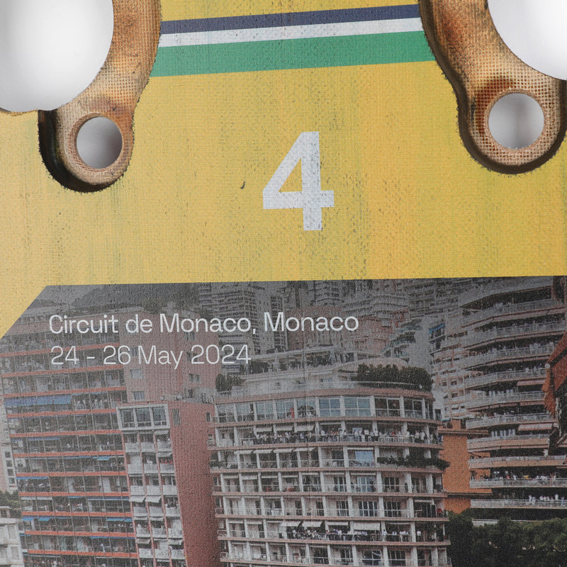 Lando Norris 2024 McLaren Grand Prix Used Front Skid Plank Wall Art - Monaco GP
