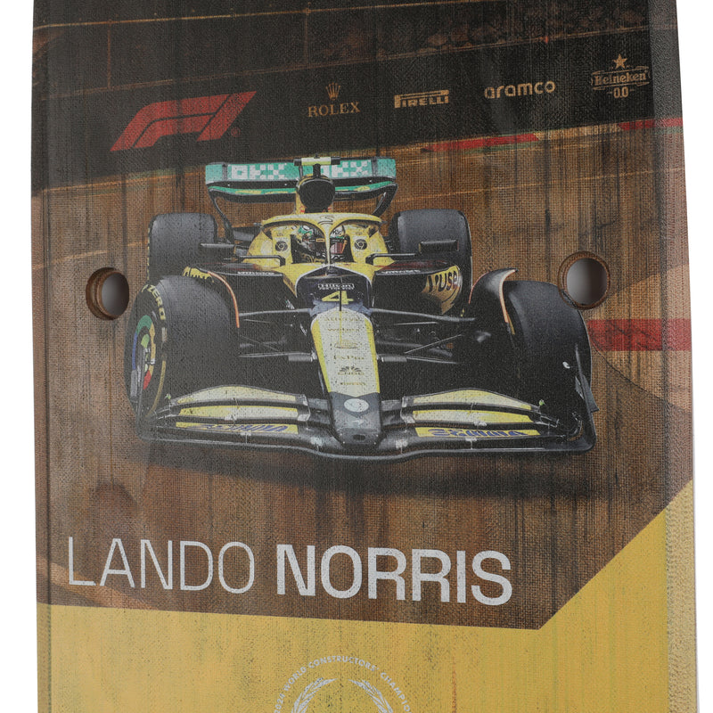 Lando Norris 2024 McLaren Grand Prix Used Front Skid Plank Wall Art - Monaco GP