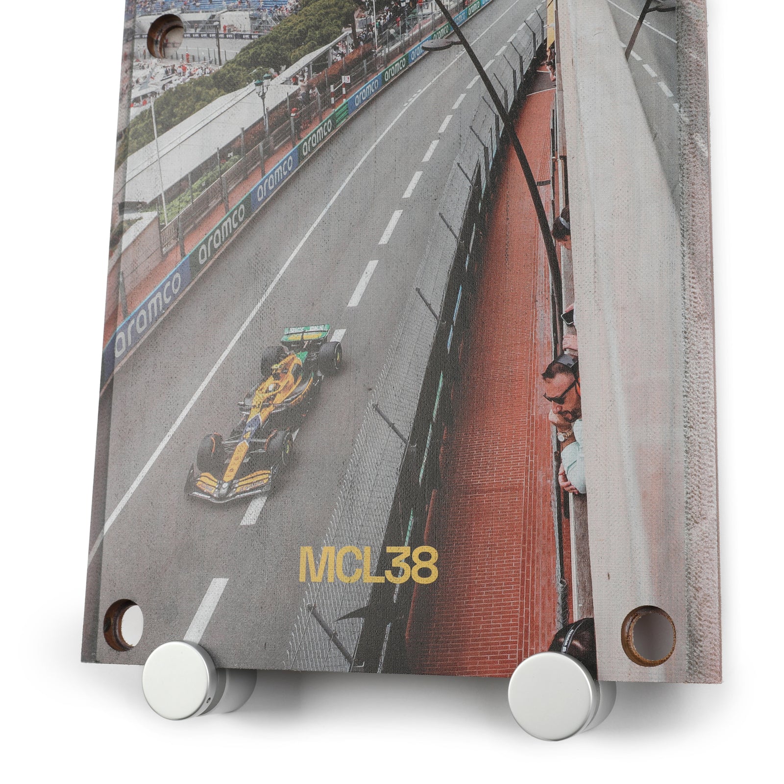 Lando Norris 2024 McLaren Grand Prix Used Front Skid Plank Wall Art - Monaco GP