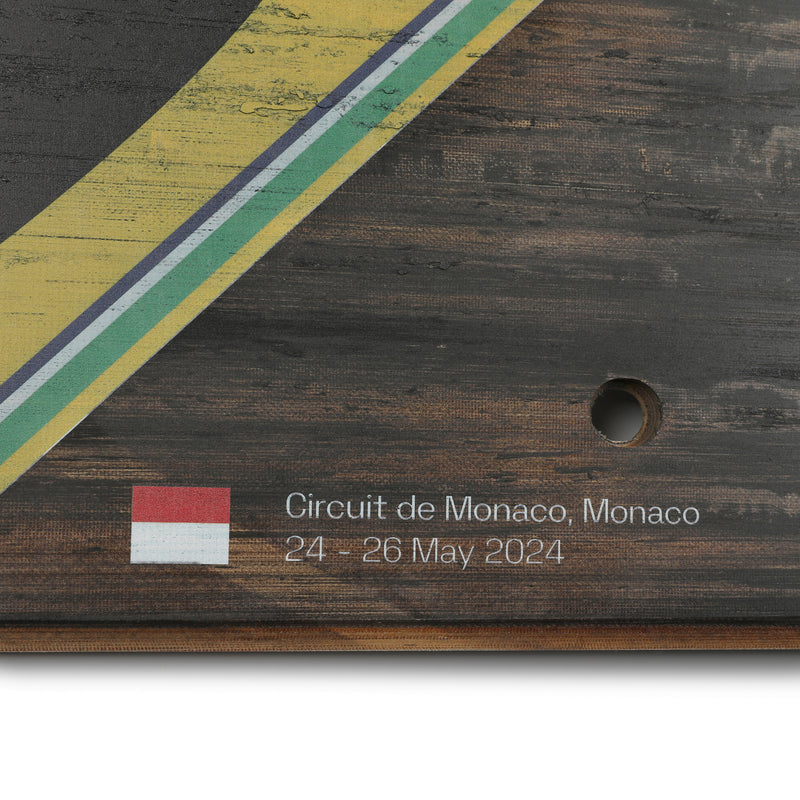 Lando Norris 2024 McLaren Grand Prix Used Rear Skid Plank Wall Art - Monaco GP