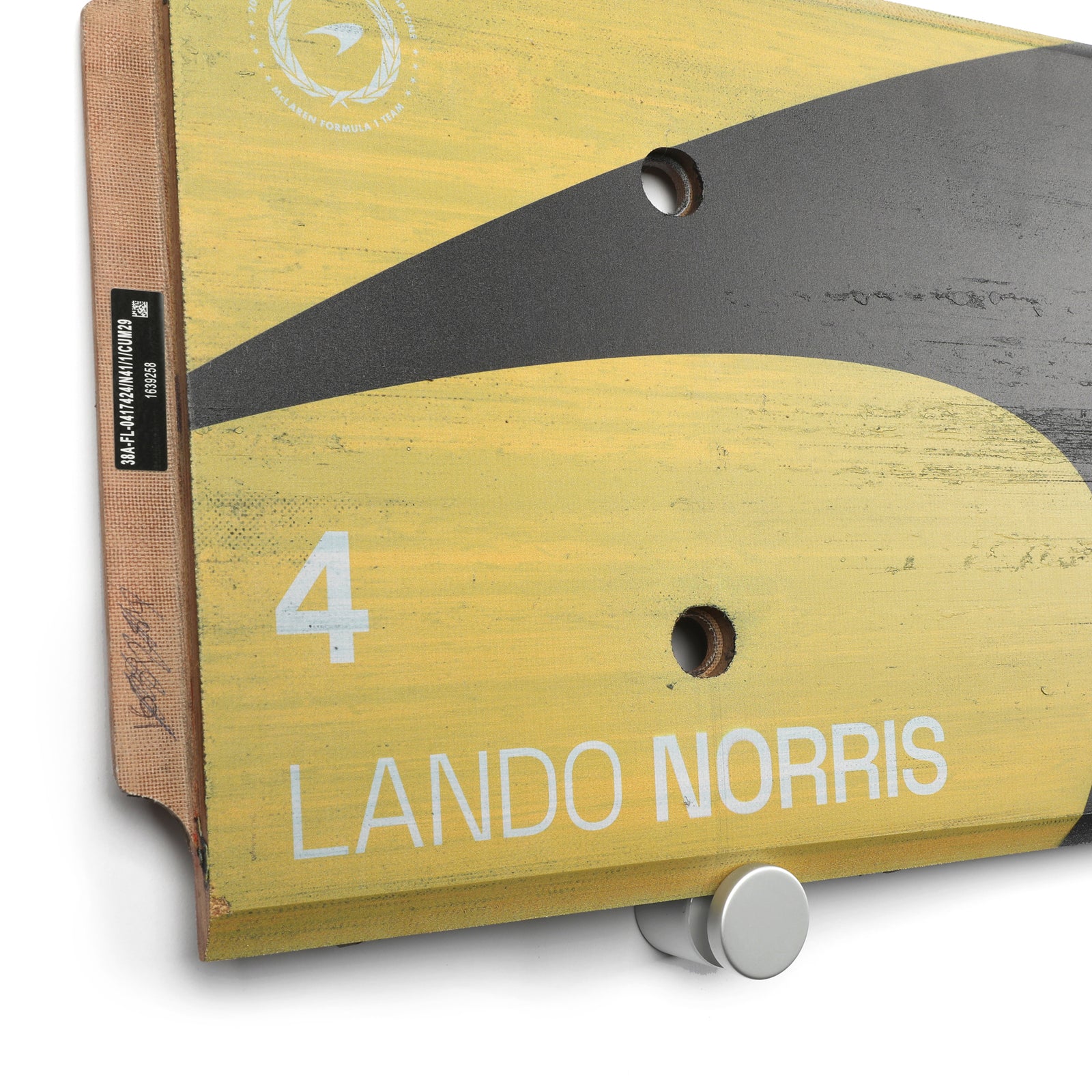 Lando Norris 2024 McLaren Grand Prix Used Rear Skid Plank Wall Art - Monaco GP