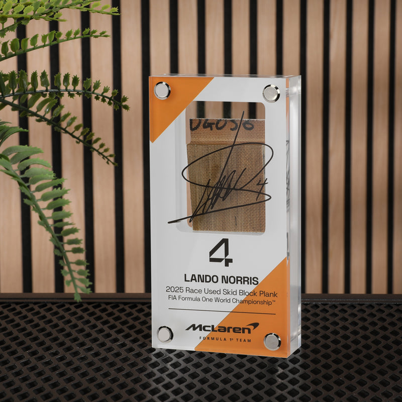 Lando Norris 2025 Grand Prix Used McLaren MCL39 Skid Plank Piece in Acrylic