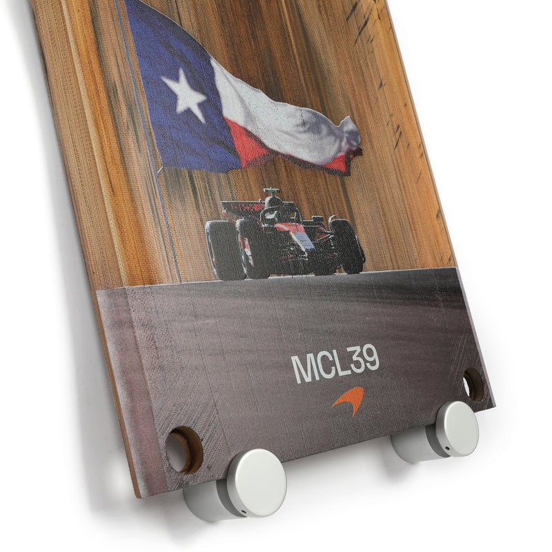 Lando Norris 2025 McLaren Sprint Race Used Front Skid Plank Wall Art - US GP
