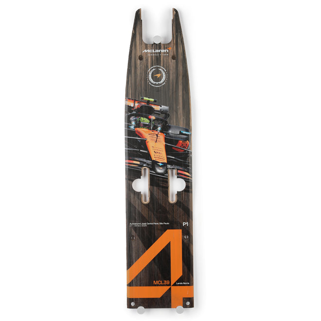 Lando Norris 2025 McLaren F1 Team Race Used Front Skid Plank Wall Art - Brazilian GP